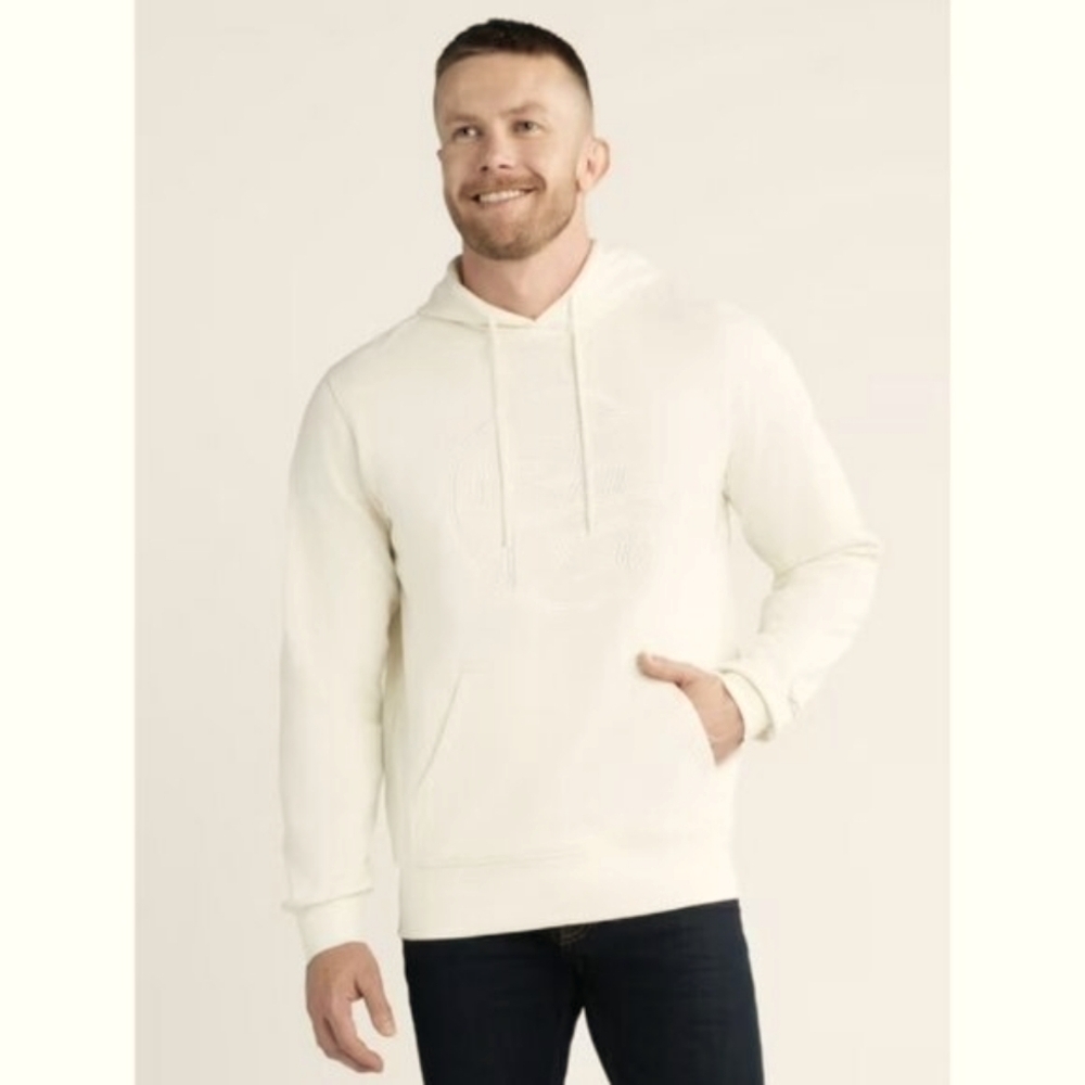 GOKU Dragonball Z  Men's  Embroidered Hoodie IN Cream/Ivory Size XXL